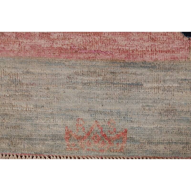 Hand Knotted Oriental 100% Wool Carpet Traditional Floral Pink Art Deco Area Rug - 7' 3'' X 4' 10''