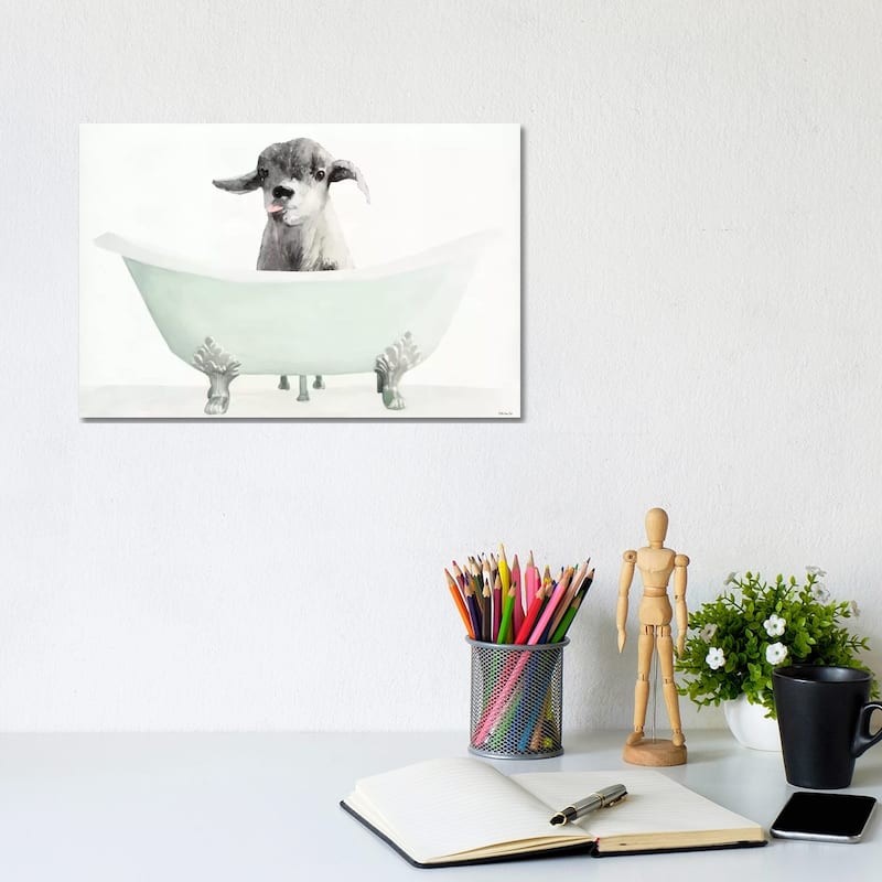 iCanvas "Vintage Tub with Goat" by Stellar Design Studio Canvas Print - 8x12x0.75