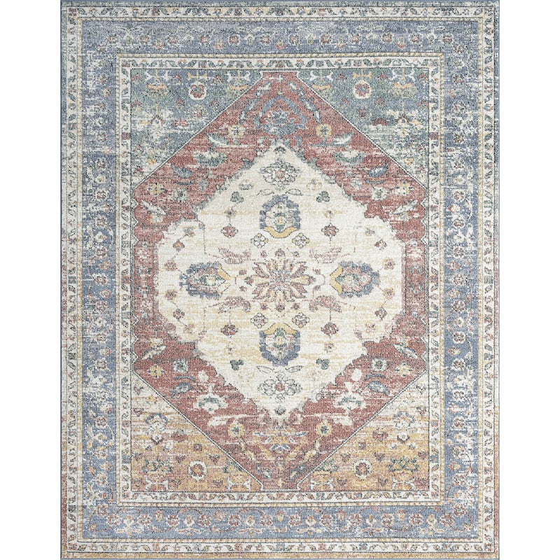 Addalyn French Country Medallion Area Rug