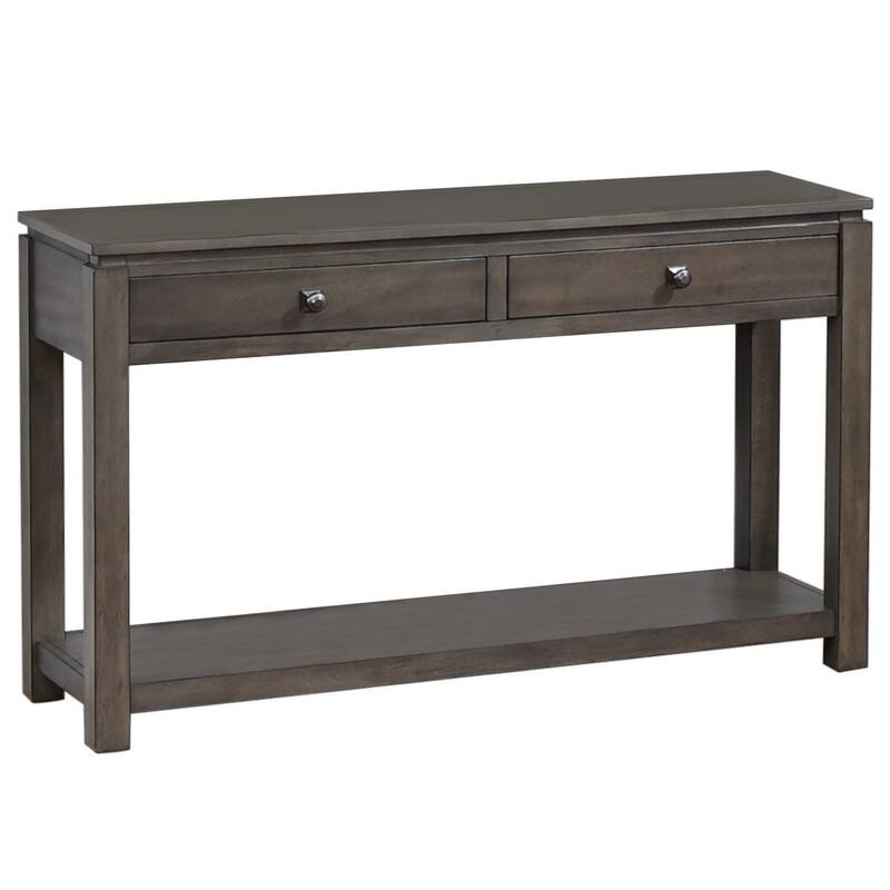 2-Drawer Wooden Console Table - 53" - Gray