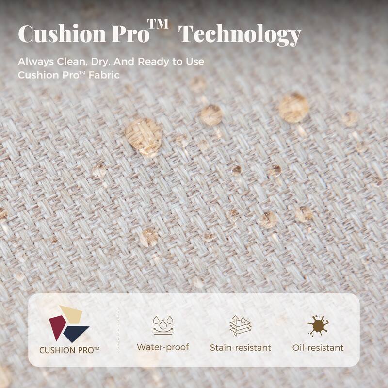 MAISON ARTS 4-Seat Patio Conversation Sets with 2 Rocking Sofa Chairs, 1 Loveseat Sofa and 1 Coffee Table