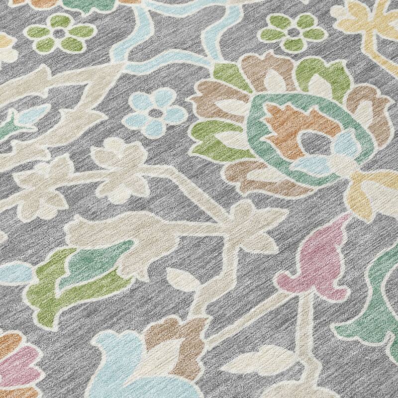 Machine Washable Indoor/ Outdoor Traditional Blanca Chantille Rug