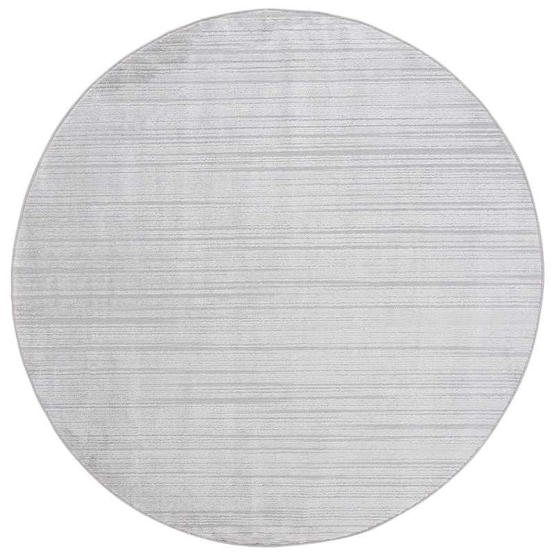 SAFAVIEH Harmony Kerys Contemporary Rug - 6'7" Round - Light Grey