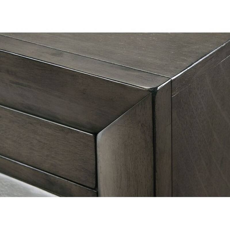 Brown 2 Drawer 17 in. W Nightstand with Sturdy Hardware and Ample Storage