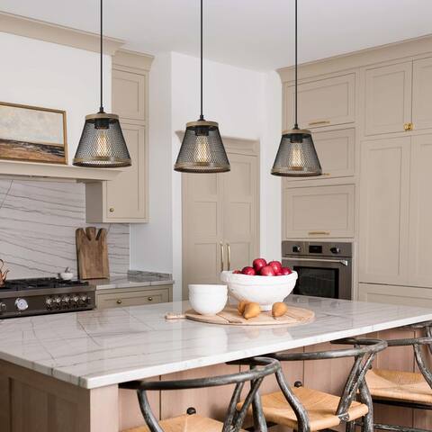 Modern Farmhouse 1-Light Pendant Black Wire Ceiling Lights for Dining Room - D8'' x H69''