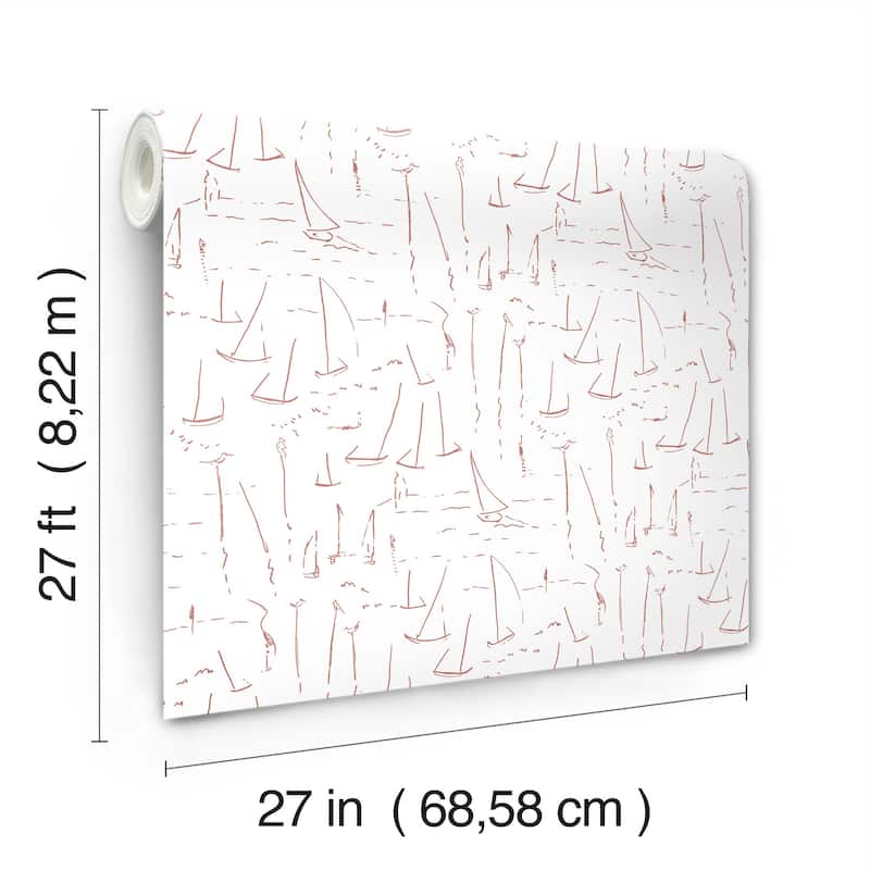 York Wallcoverings Vermillion Coast Vermillion Wallpaper