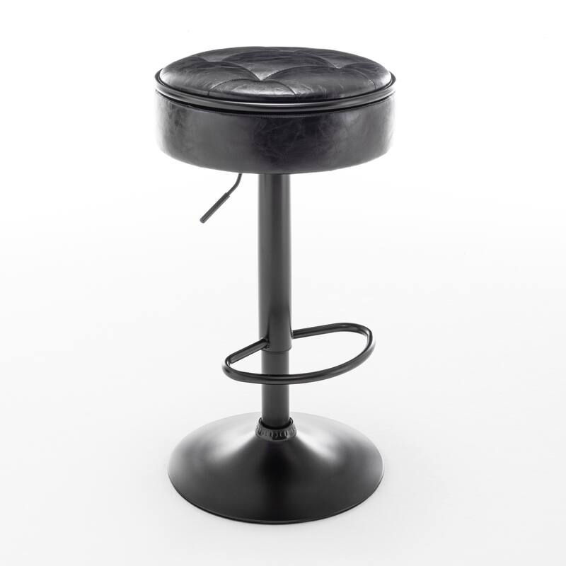 Round Storage Bar Stool Set of 2