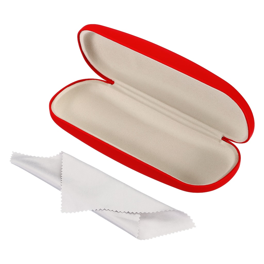 Glasses Case Hard Shell, Eyeglass Case Hard for Women Men Glasses, Red