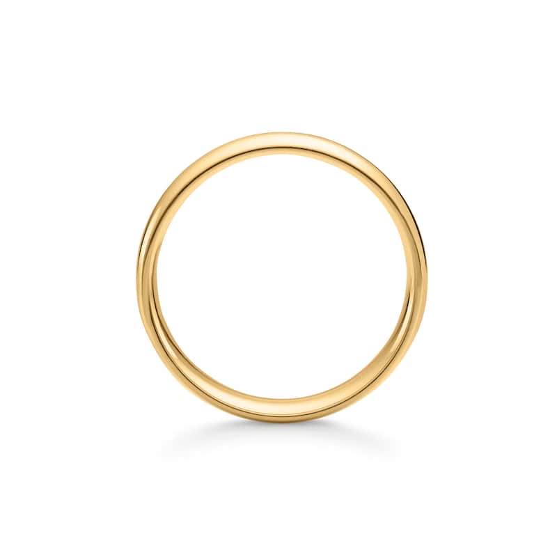 Clover Yellow Gold Comfort Fit Wedding Band
