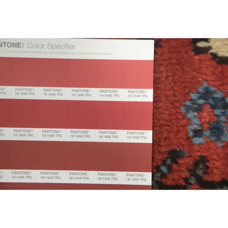 Hand Knotted Oriental 100% Wool Carpet Traditional Floral Red Mahal Area Rug - 12' 0'' X 8' 11''