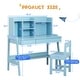preview thumbnail 7 of 16, Modern Classic Desk,Children's Desk, Solid Wood Desk, Family Desk And Chair Set