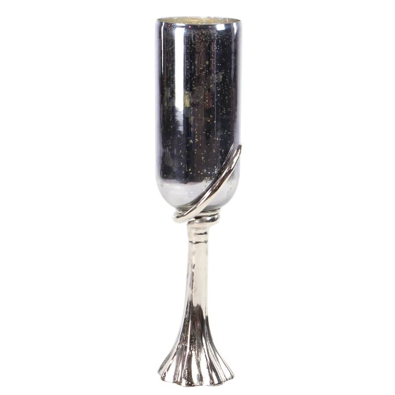 Black Glass Modern Candle Holder 26 x 6 x 6 - 6 x 6 x 26