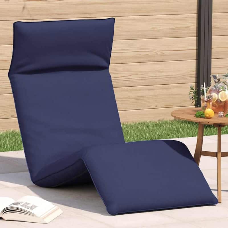 vidaXL Folding Sun lounger Oxford Fabric - Navy blue