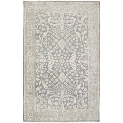Hand-Knotted Whitford Floral Wool Area Rug
