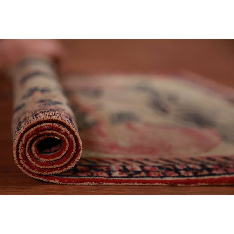 Antique Vegetable Dye Kerman Ravar Persian Rug Handmade Wool Carpet - 1'11" x 2'6"