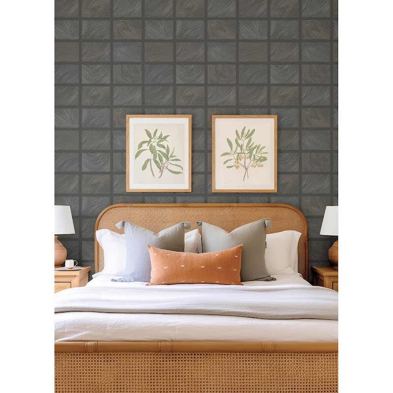 A-Street Prints Bronson Slate Topography Wallpaper