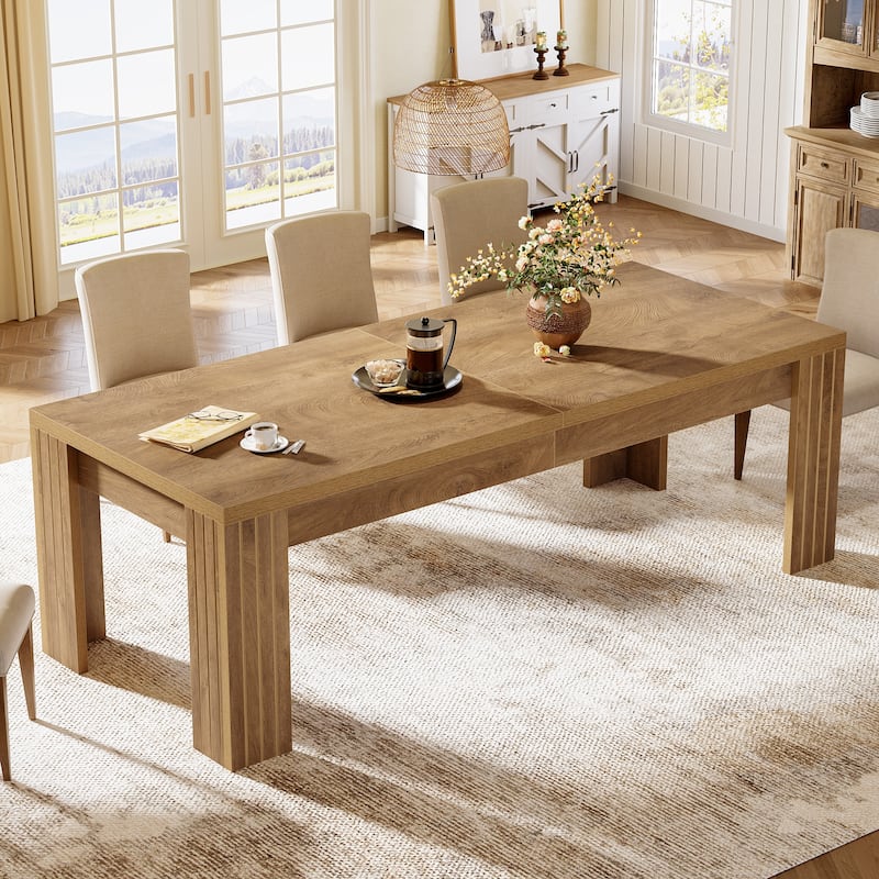 78.7-Inch Dining Table for 6-10, Large Farmhouse Kitchen Table
