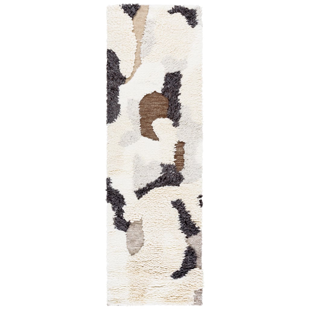 SAFAVIEH Handmade Casablanca Shag Fusako Wool High-Low Pile Rug