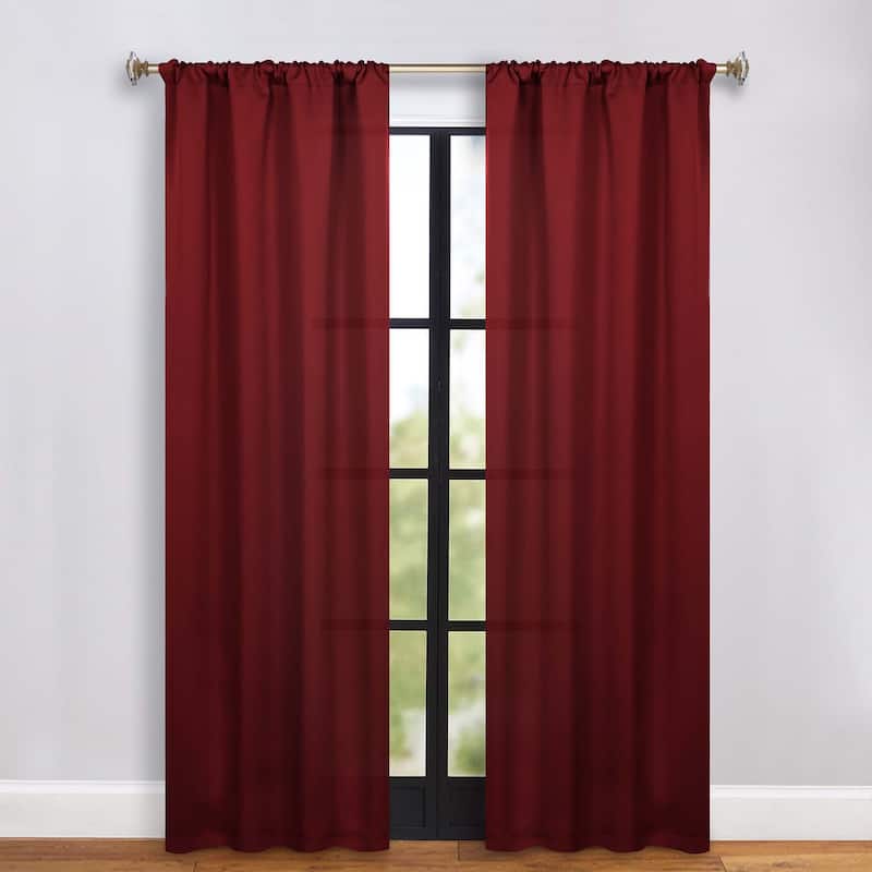 Superior Solid Machine Washable Room Darkening Semi-Blackout Curtains, Set of 2