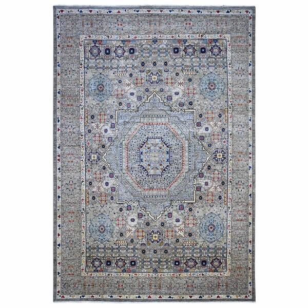 Shahbanu Rugs Tin Foil Gray Fine Aryana Natural Dyes 100% Wool Hand ...