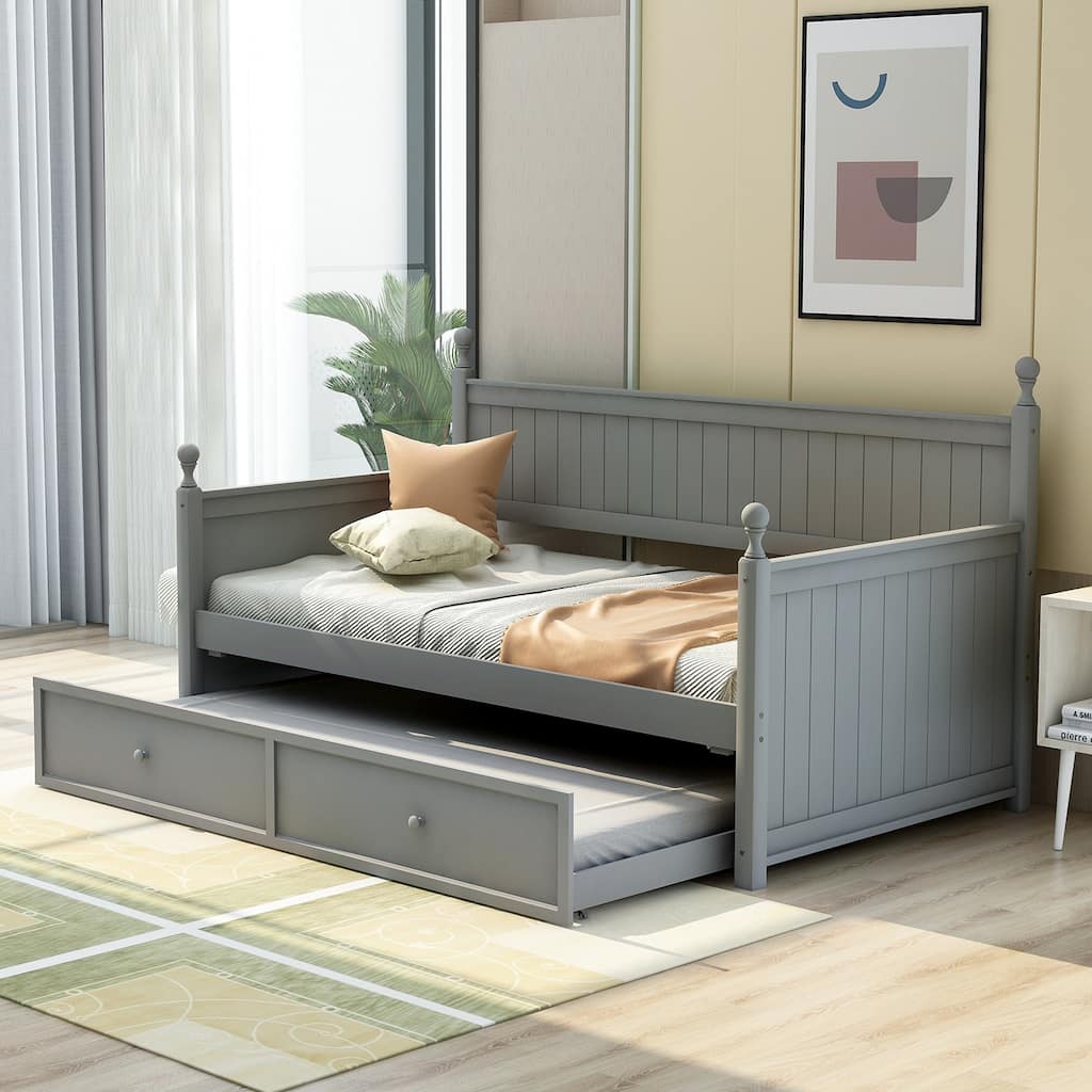 Twin Size Wood Daybed with Twin Size
