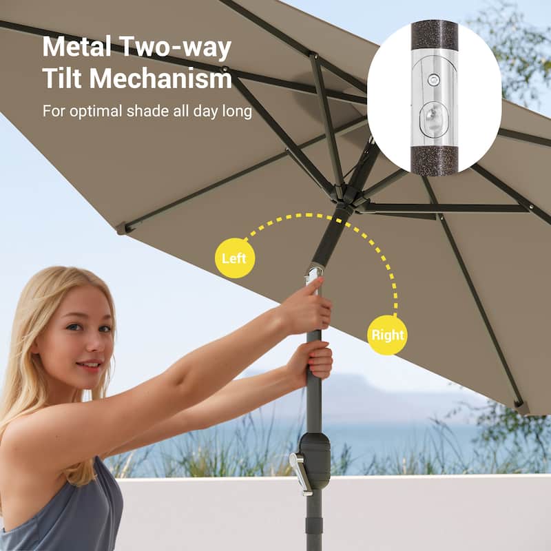 Bonosuki 7.5-foot Waterproof Sunshade Canopy Patio Umbrella