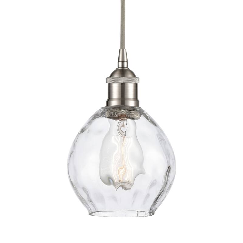 Innovations Lighting 616-1P-9-6 Waverly Pendant Waverly 6" Wide Mini - Brushed Satin Nickel / Clear
