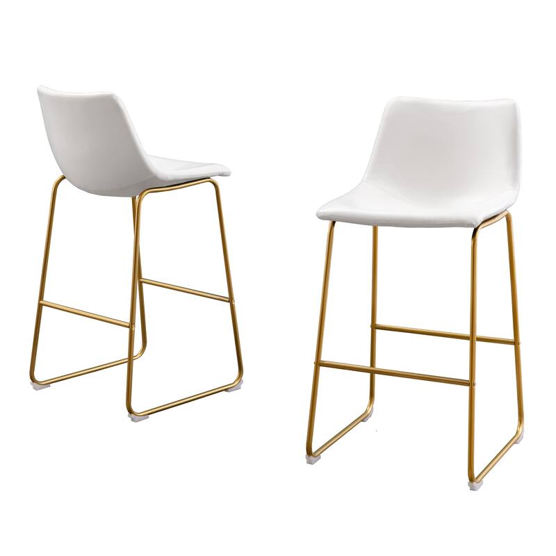 Best Quality Furniture Faux Leather Bar Stool (Set of 2)