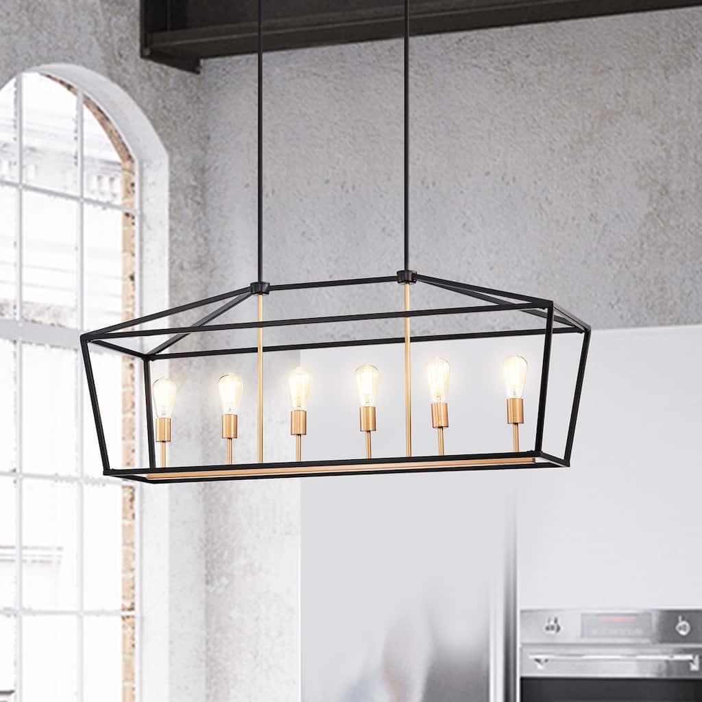 Tutturous 6 Light Kitchen Island Linear Pendant Light