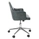 preview thumbnail 4 of 7, Carbon Loft Earl Dark Grey/ Chrome Swivel Office Chair - 21.5" x 22.8" x 35"