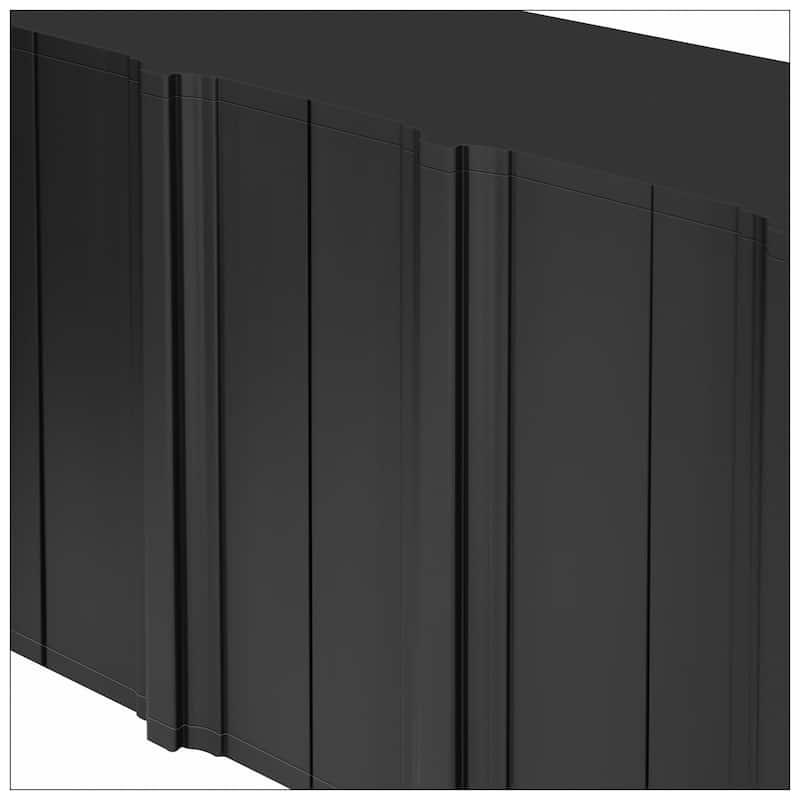 Sophisticated 4-Door Sideboard Adorned with Intricate Linear Accents