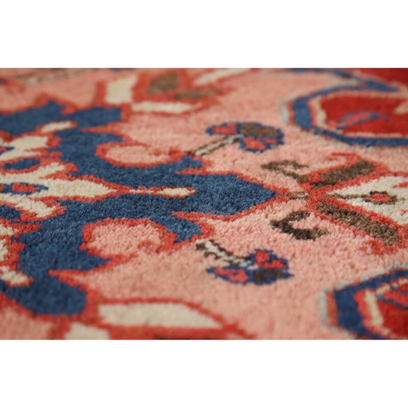 Hand Knotted Oriental 100% Wool Carpet Traditional Medallion Red Heriz (serapi) Area Rug - 11' 10'' X 8' 8''