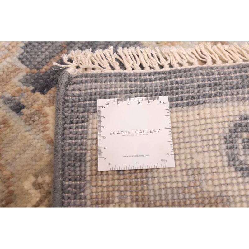 ECARPETGALLERY Hand-knotted Modern Oushak Dark Navy Wool Rug - 9'10 x 14'2