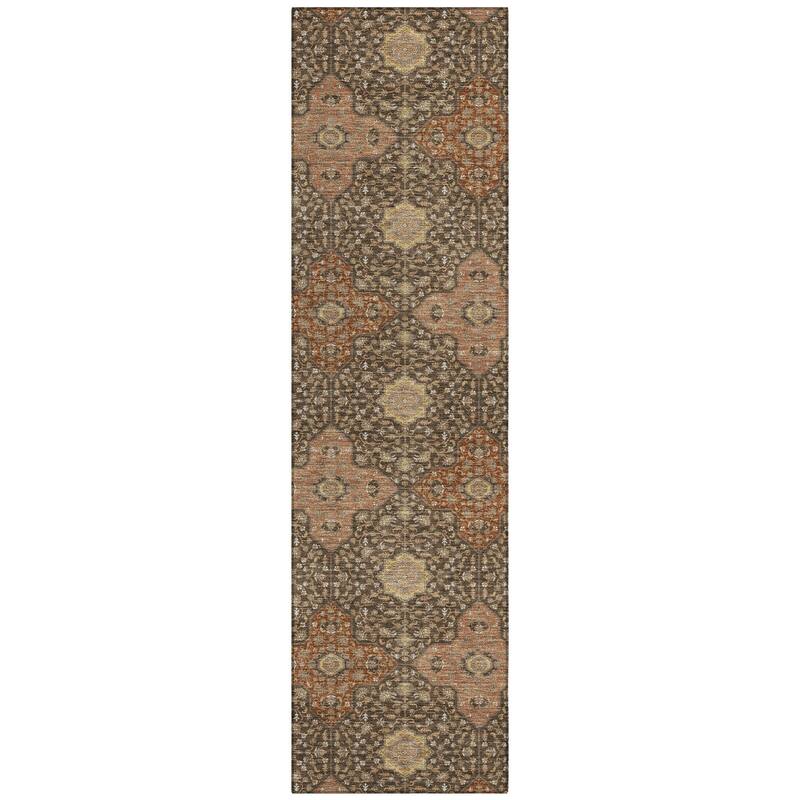 Machine Washable Indoor/ Outdoor Traditional Columbus Chantille Rug