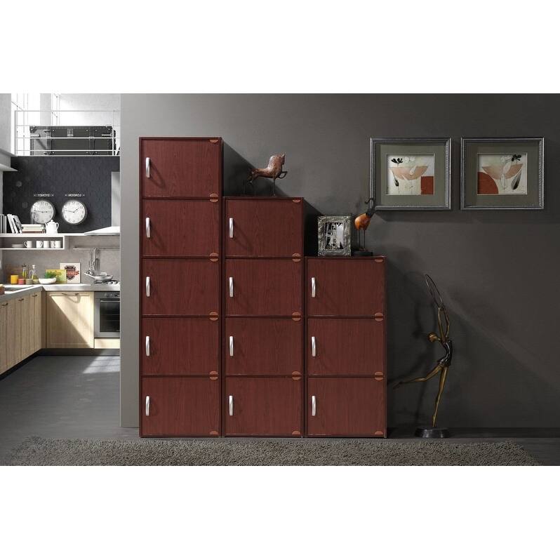Hodedah 4-Shelf, 4-Door Bookcase