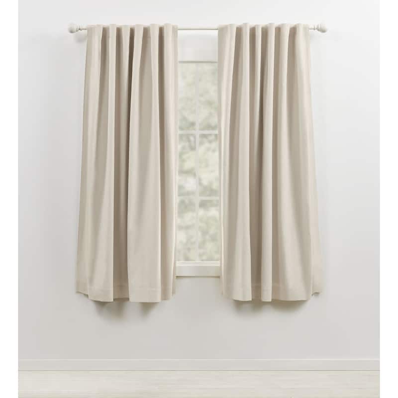 Lauren Ralph Lauren Sallie Blackout Back Tab/Rod Pocket Curtain Single Panel - 54x63 - Linen