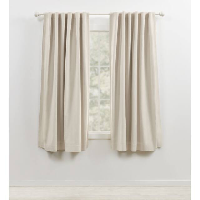Lauren Ralph Lauren Sallie Blackout Back Tab/Rod Pocket Curtain Panel - 54x63 - Linen