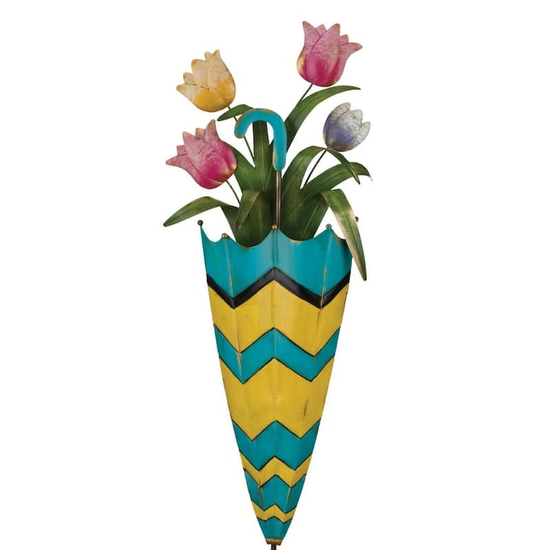 Umbrella Flower Stake - Blue