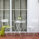 preview thumbnail 13 of 11, 3pc Metal Folding Bistro Set, Weather-Resistant Outdoor/Indoor Conversation Set for Patio, Yard, Garden