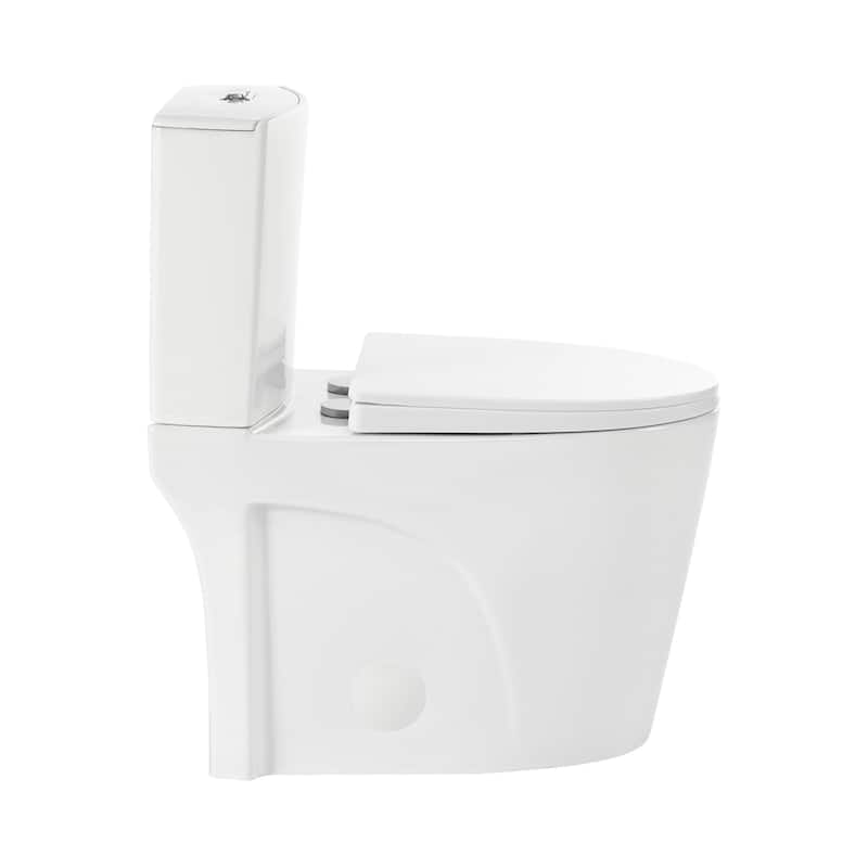 St. Tropez Two-Piece Elongated Toilet Vortex Dual-Flush 1.1/1.6 Gpf - 27.35" x 15.75" 31.7"