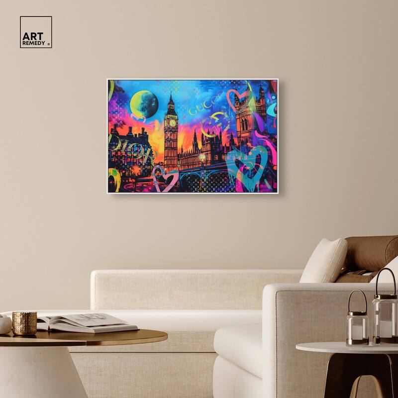 London Graffiti Canvas by Art Remedy