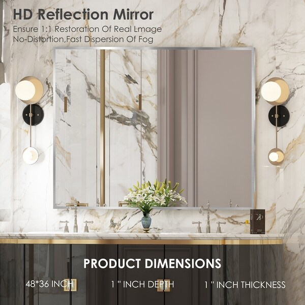 QuivaraView Wall Mounted Aluminum Frame Bathroom Vanity