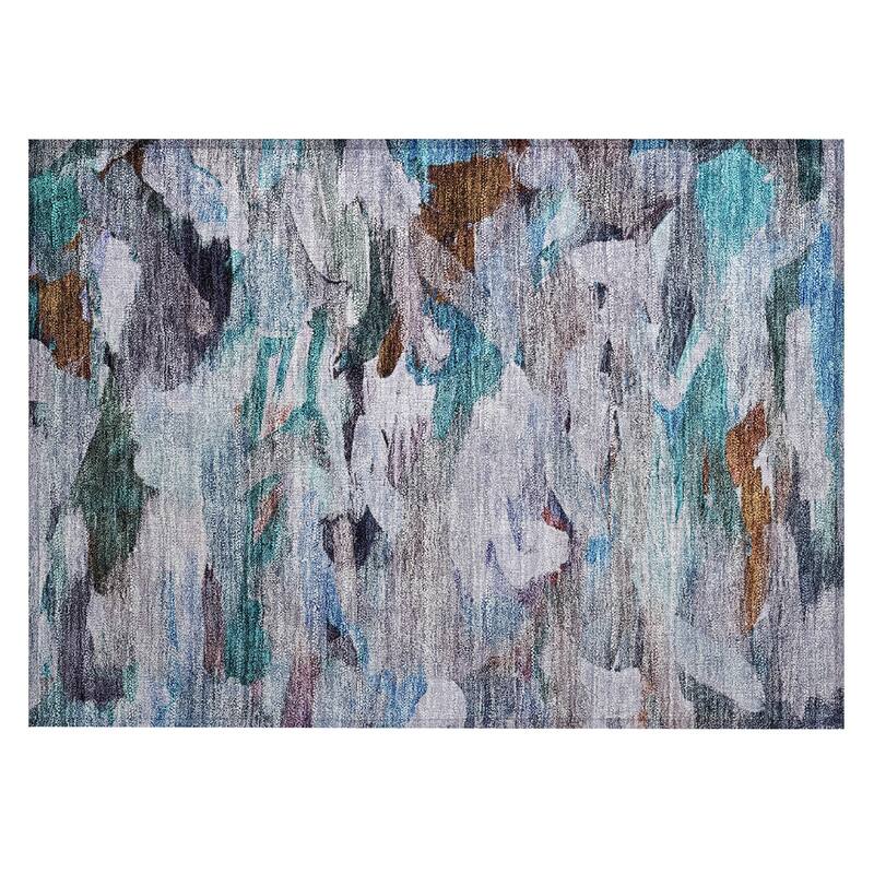 Machine Washable Indoor/ Outdoor Modern Chantille Rug