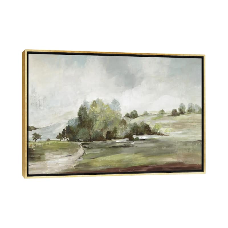 iCanvas "Green Country Road" by Allison Pearce Framed Canvas Print - Gold - 32x48
