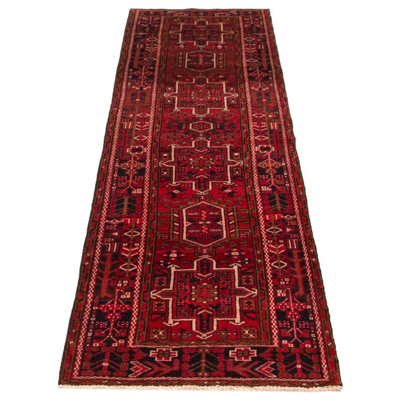 ECARPETGALLERY Hand-knotted Sarabi Red Wool Rug - 2'11 x 10'9