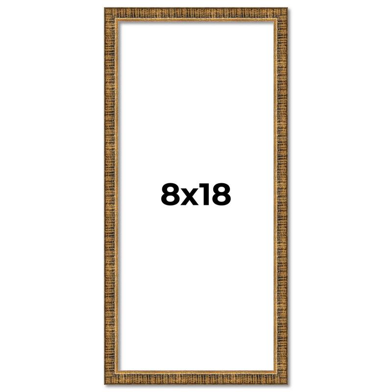 8x18 Frame Gold Picture Frame - Complete Modern Photo Frame Includes