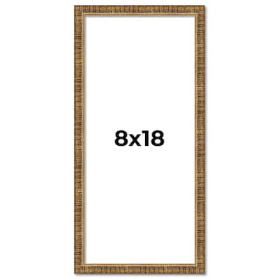 8x18 Frame Gold Picture Frame - Complete Modern Photo Frame Includes
