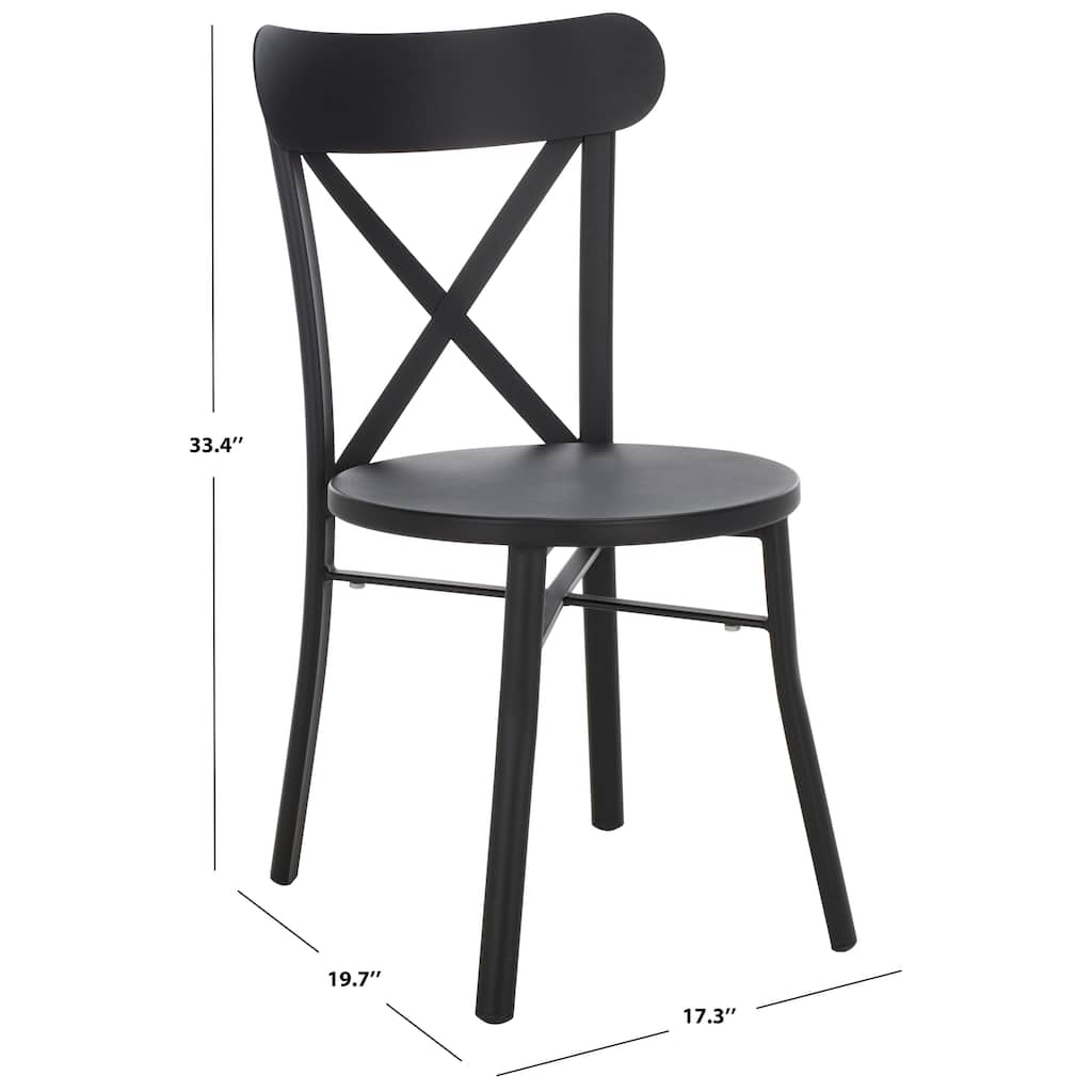 SAFAVIEH Outdoor Living Core 18-inch Cross Back [SET of 2] - 17"W x 20"D x 33"H
