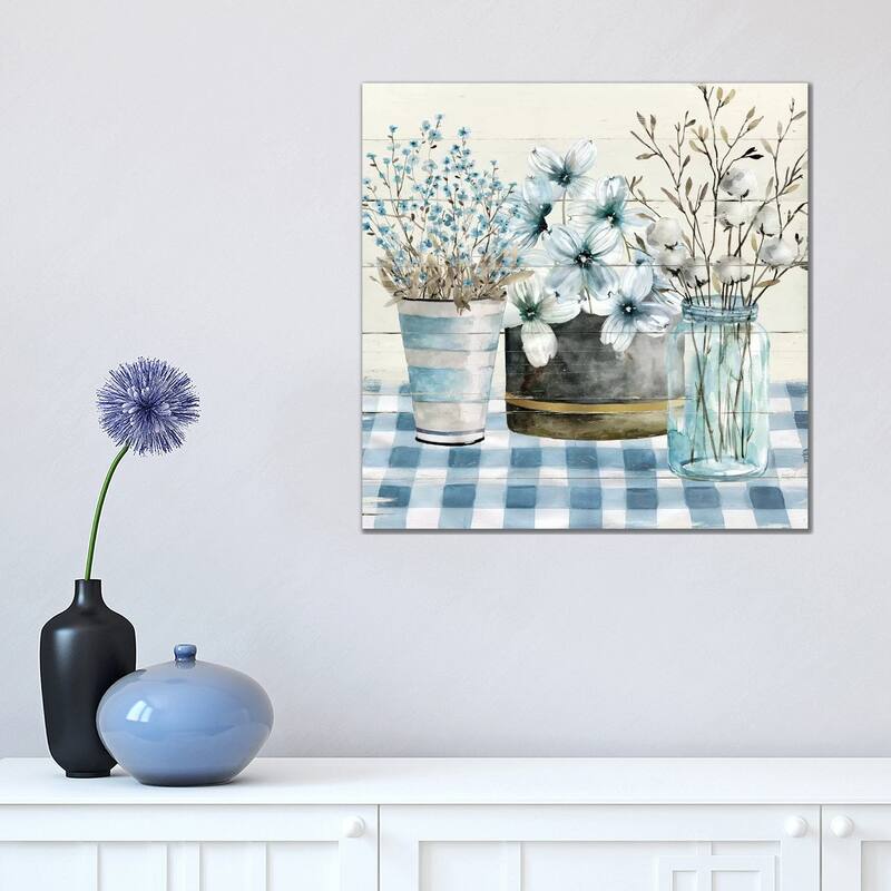 iCanvas "Blue Farmhouse" by Carol Robinson Canvas Print - 18x18x1.5