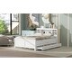preview thumbnail 19 of 22, Full Platform Bed w/ Storage Headboard, USB, Trundle and 3 Drawers